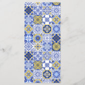 Meditterranean Style Wedding with italian tiles Programmakaart (Achterkant)