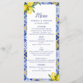 Meditterranean Style Wedding with italian tiles Programmakaart (Voorkant)
