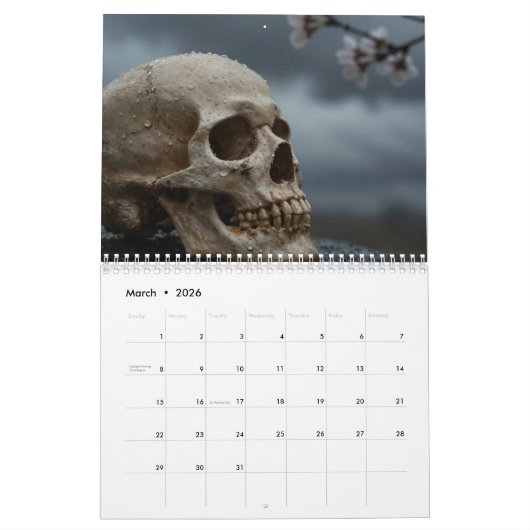 Medium 2026 Skull Art Calendar Kalender (Mar 2026)