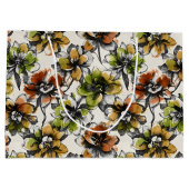 Medium Abstract Alcohol Wash Pen and Ink Flowers Groot Cadeauzakje (Achterkant)