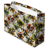 Medium Abstract Alcohol Wash Pen and Ink Flowers Groot Cadeauzakje (Achterkant Gekanteld)