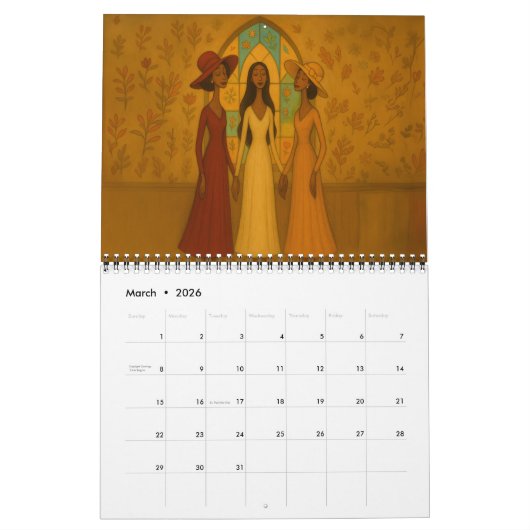 Medium African American Praise Calendar Kalender (Mar 2026)