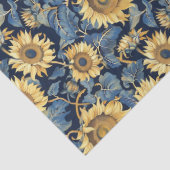 Medium Art Nouveau Zonnebloemen – 10 lb, 17 "x23" Tissuepapier (Detail)