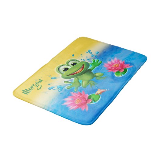 Medium badmat Leap Frog ontwerp. (Gekanteld)