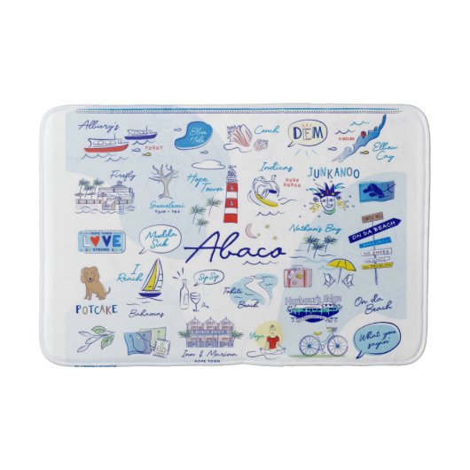 Medium Bath Mat - "The ABC's of Hope Town" (Voorkant)