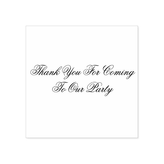 Medium: Bedankt dat je naar onze feeststempel bent Rubberstempel (Afrduk)