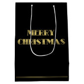 Medium Black Art Deco-kerstcadeaus Cadeauzakje (Achterkant)