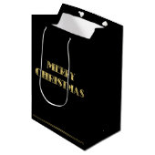 Medium Black Art Deco-kerstcadeaus Medium Cadeauzakje (Voorkant Gekanteld)