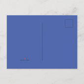 Medium blauw #445EAA, vette blauw Aankondigingskaart (Achterkant)