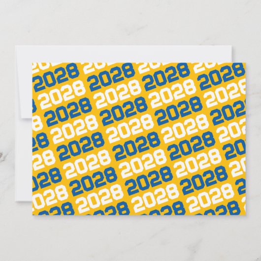 Medium blauw & goud 3 foto Afstuderen dank u Kaart (Achterkant)