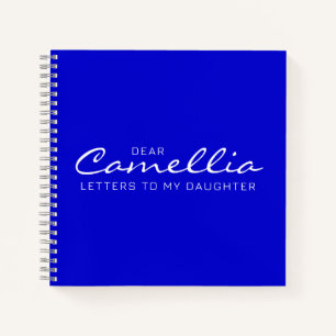 Medium blauw lieve dochter letters keepsake chic notitieboek