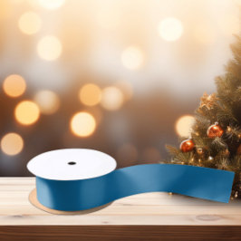 Medium blauw satijnen lint