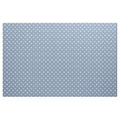 Medium blauwe witte polka stippen stof (Yard (91,4 cm))