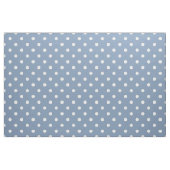 Medium blauwe witte polka stippen stof (Fat Quarter)
