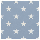 Medium Blauwe Witte Sterren (kleinschalig) Stof (Close Up)