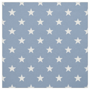 Medium Blauwe Witte Sterren (kleinschalig) Stof