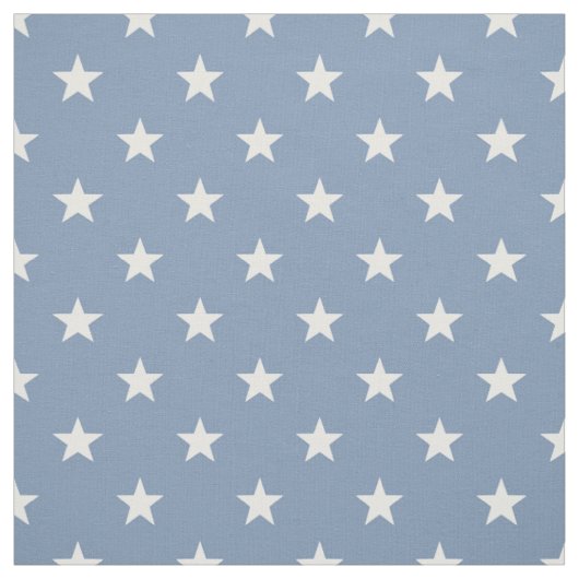 Medium Blauwe Witte Sterren (kleinschalig) Stof (Swatch)