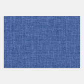 Medium Blue Linen Inpakpapier Vel (Voorkant 3)
