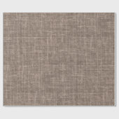 Medium Brown Linen Cadeaupapier (Vlak)