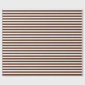 Medium bruin en wit stroperpapier cadeaupapier (Vlak)