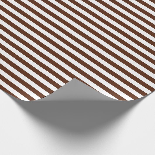 Medium bruin en wit stroperpapier cadeaupapier (Hoek)