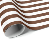 Medium bruin en wit stroperpapier cadeaupapier (Rol Hoek)