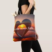 Medium Canvas tas liefde faalt nooit aangepaste te (Dichtbij)