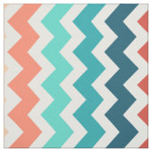 Medium Chevron Stripes Blue Coral Blauwgroen Stof (Swatch)