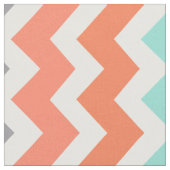 Medium Chevron Stripes Blue Coral Grey Paars Stof (Close Up)