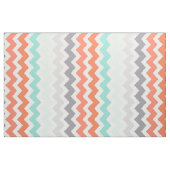 Medium Chevron Stripes Blue Coral Grey Paars Stof (Fat Quarter)