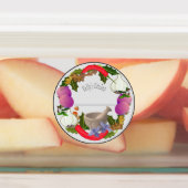 Medium Circle Waterdicht Label met Groenten (Aangebracht)