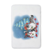 Medium Corgi Kerstmis Badmat (Voorkant Verticaal)