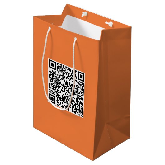 Medium Custom Bag met QR-code voor merkpromotie Cadeauzakje (Voorkant Gekanteld)