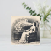 Medium die ectoplasma afgeeft Griezelige spiritual Kaart (Staand voorkant)