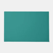 Medium/donker Medium Turquoise effen kleur Deurmat (Voorkant)