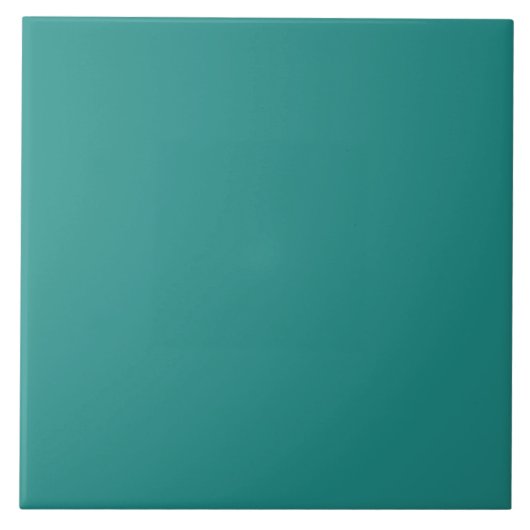 Medium/donker Medium Turquoise effen kleur Tegeltje (Voorkant)