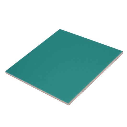 Medium/donker Medium Turquoise effen kleur Tegeltje (Zijkant)