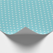 Medium- en poederblauw powdwempapier cadeaupapier (Hoek)