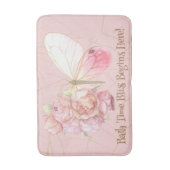 Medium Flower Butterfly Memory Foam Badmat (Voorkant Verticaal)