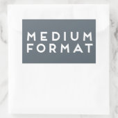 Medium Formaat Sticker - Wit op Grijs (Tas)