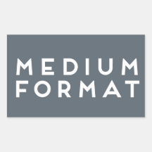 Medium Formaat Sticker - Wit op Grijs