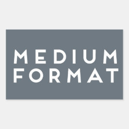 Medium Formaat Sticker - Wit op Grijs