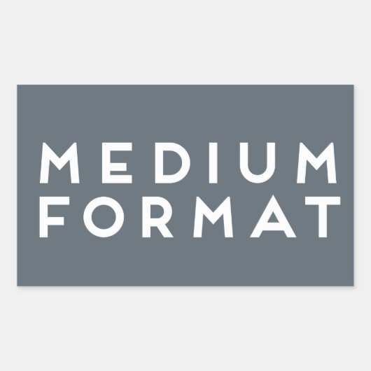 Medium Formaat Sticker - Wit op Grijs (Voorkant)