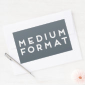 Medium Formaat Sticker - Wit op Grijs (Envelop)