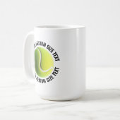 Medium Gepersonaliseerde Tekst Tennis Bal 425 gram Koffiemok (Voorkant links)