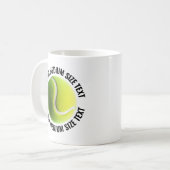 Medium Gepersonaliseerde Tekst Tennisbal  312g Aan Koffiemok (Voorkant links)