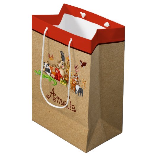 Medium Gift Bag, speciaal voor Kind Medium Cadeauzakje (Voorkant Gekanteld)