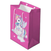 Medium Gift Bag to a magical birthday party. Cadeauzakje (Voorkant Gekanteld)