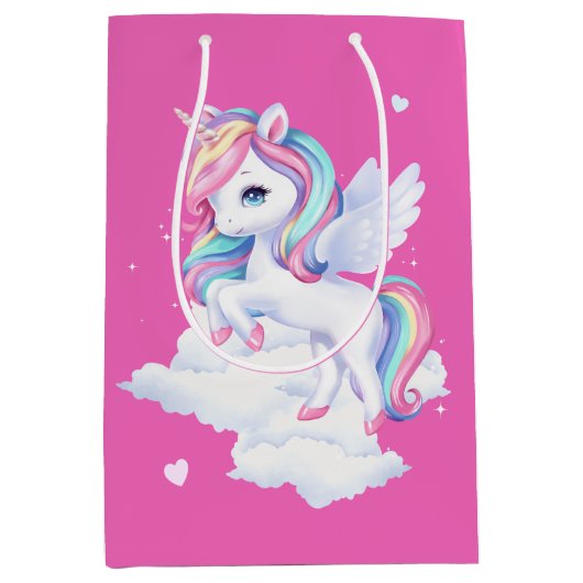 Medium Gift Bag to a magical birthday party. Cadeauzakje (Voorkant)