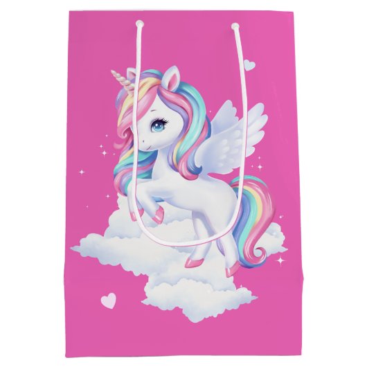 Medium Gift Bag to a magical birthday party. Cadeauzakje (Achterkant)